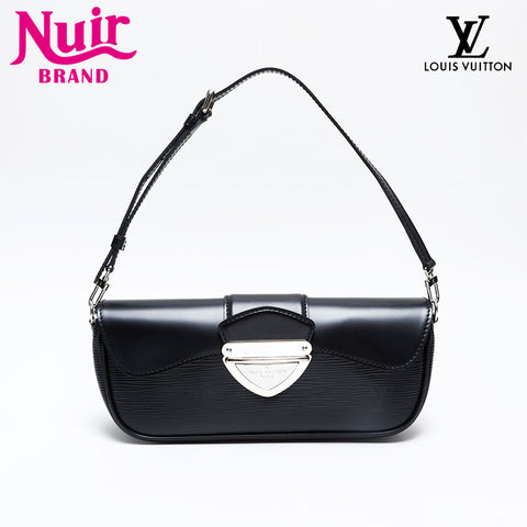 LOUIS VUITTON 2008 Epi Pochette Montaigne Shoulder Bag black WS20796