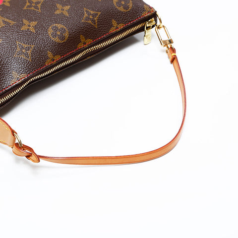 LOUIS VUITTON 2004 Monogram Takashi Murakami Cherry Pochette Accessories Handbag Brown WS20798