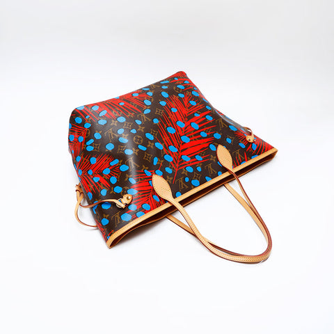 LOUIS VUITTON 2016 Monogram Jungle Dot Neverfull MM Tote Bag Brown WS20799