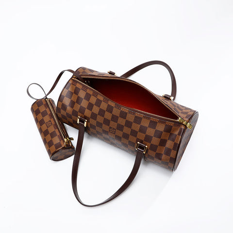 LOUIS VUITTON Damier Papillon 30 with pouch Handbag Brown WS20800