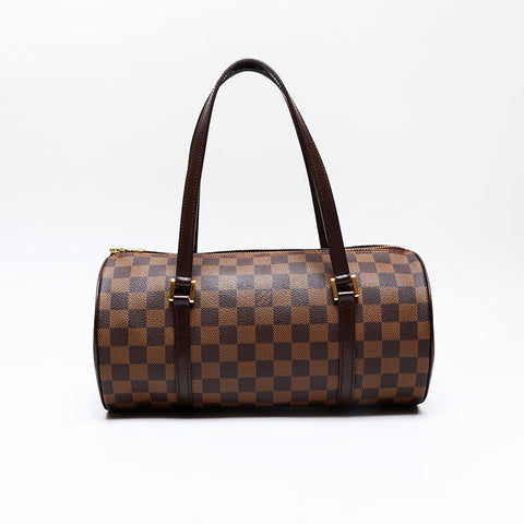 LOUIS VUITTON Damier Papillon 30 with pouch Handbag Brown WS20800