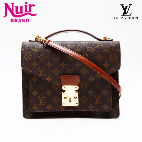 LOUIS VUITTON Monogram Monceau 28 Shoulder Bag Brown WS20801