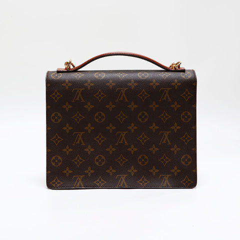 LOUIS VUITTON Monogram Monceau 28 Shoulder Bag Brown WS20801