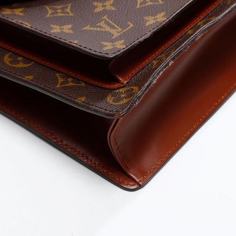 LOUIS VUITTON Monogram Monceau 28 Shoulder Bag Brown WS20801