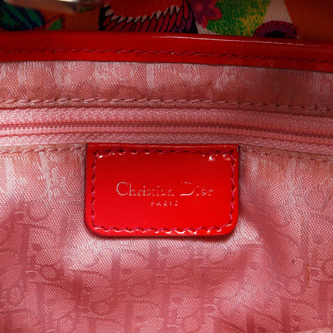 Christian Dior Flower-print canvas saddlebag Shoulder Bag multicolor WS20804