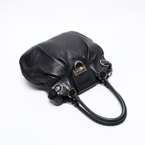 Salvatore Ferragamo Leather Gancini Shoulder Bag black WS20808