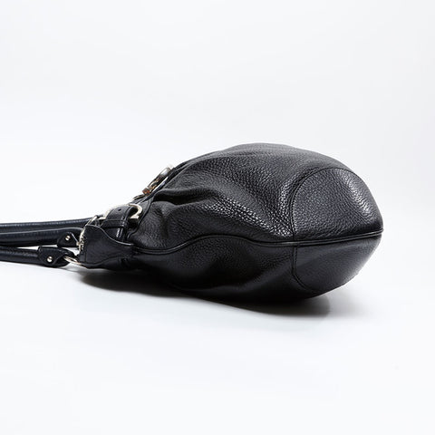 Salvatore Ferragamo Leather Gancini Shoulder Bag black WS20808