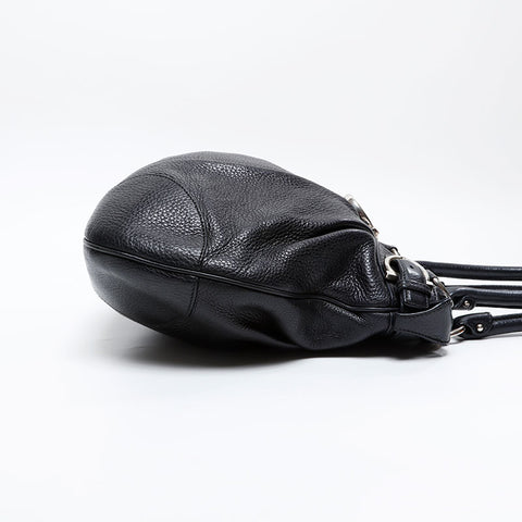 Salvatore Ferragamo Leather Gancini Shoulder Bag black WS20808