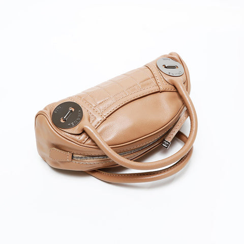 CHANEL No. 9 2004-2005 Caviar Mini Handbag beige WS20811