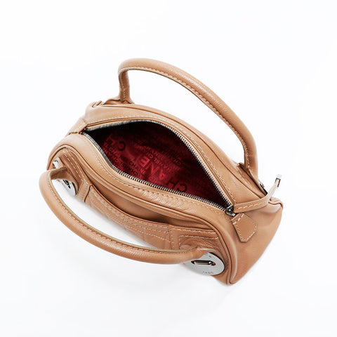 CHANEL No. 9 2004-2005 Caviar Mini Handbag beige WS20811
