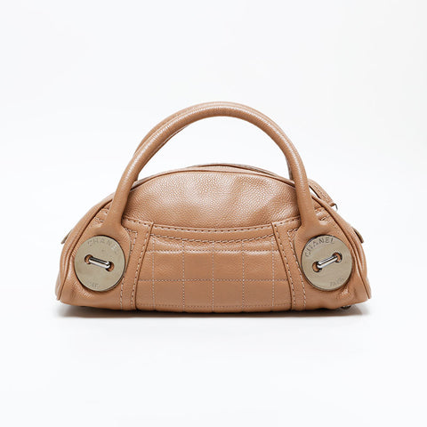 CHANEL No. 9 2004-2005 Caviar Mini Handbag beige WS20811