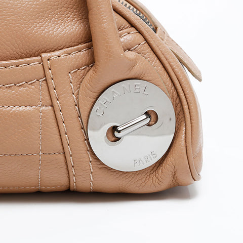 CHANEL No. 9 2004-2005 Caviar Mini Handbag beige WS20811
