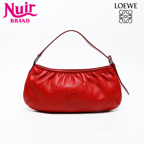 LOEWE Nappa Leather Anagram Handbag Red WS20812