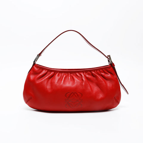 LOEWE Nappa Leather Anagram Handbag Red WS20812