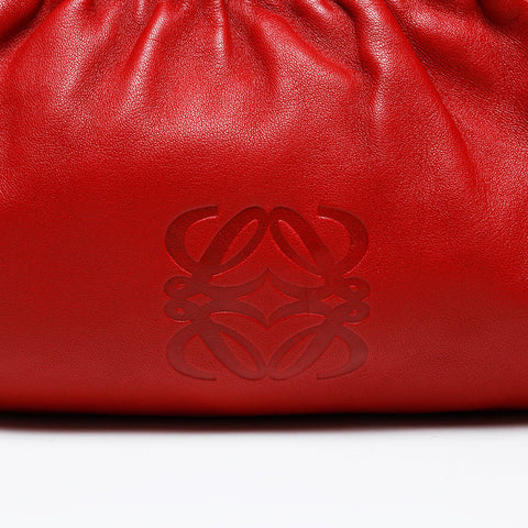 LOEWE Nappa Leather Anagram Handbag Red WS20812