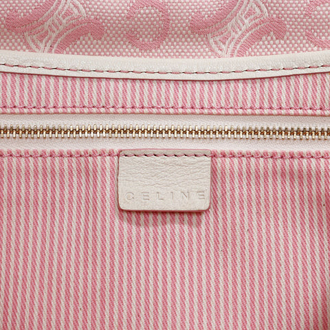 CELINE macadam canvas Shoulder Bag pink WS20817