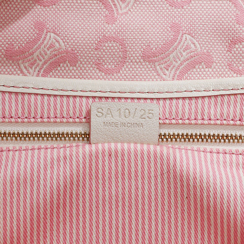 CELINE macadam canvas Shoulder Bag pink WS20817