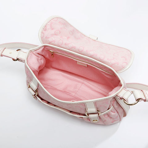 CELINE macadam canvas Shoulder Bag pink WS20817