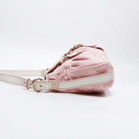 CELINE macadam canvas Shoulder Bag pink WS20817