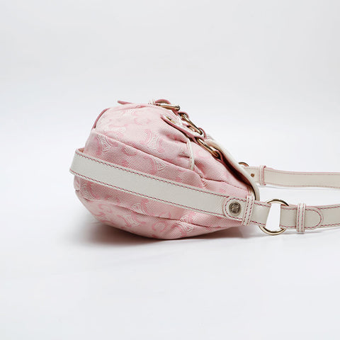CELINE macadam canvas Shoulder Bag pink WS20817