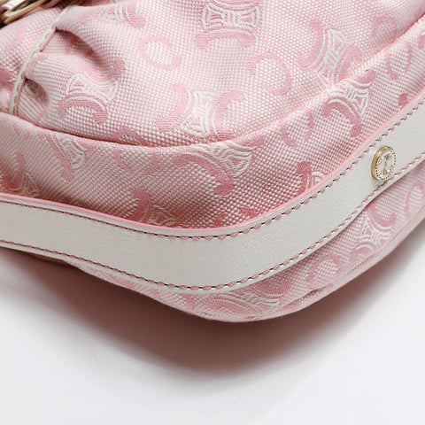 CELINE macadam canvas Shoulder Bag pink WS20817