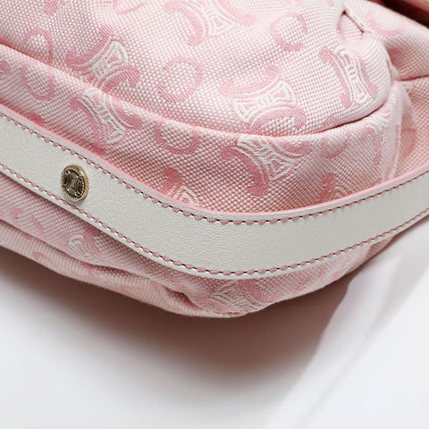 CELINE macadam canvas Shoulder Bag pink WS20817