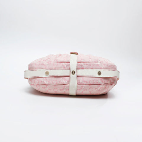 CELINE macadam canvas Shoulder Bag pink WS20817