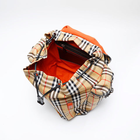 BURBERRY Soft Canvas Nova Check Backpack Â· Daypack beige WS20820