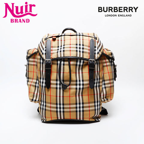 BURBERRY Soft Canvas Nova Check Backpack Â· Daypack beige WS20820