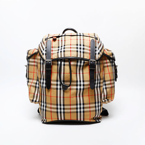 BURBERRY Soft Canvas Nova Check Backpack Â· Daypack beige WS20820