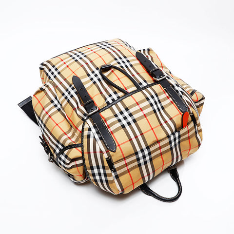 BURBERRY Soft Canvas Nova Check Backpack Â· Daypack beige WS20820