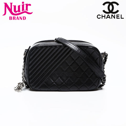 CHANEL 20th series 2014-2015 Camera bag turn lock Shoulder Bag black WS20821