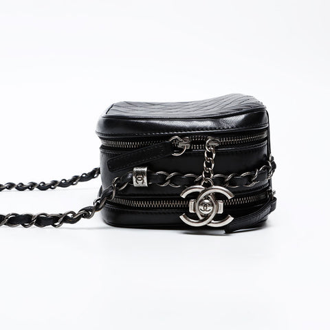 CHANEL 20th series 2014-2015 Camera bag turn lock Shoulder Bag black WS20821
