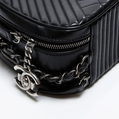 CHANEL 20th series 2014-2015 Camera bag turn lock Shoulder Bag black WS20821