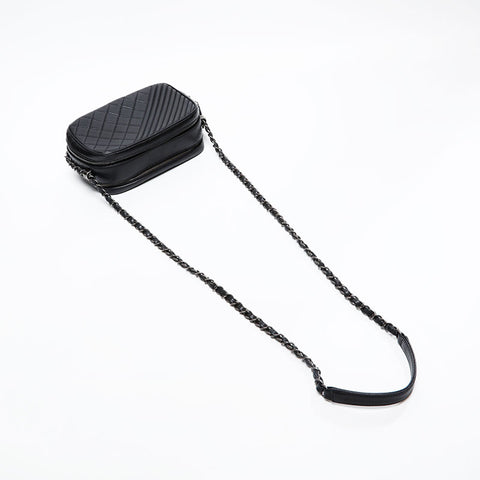 CHANEL 20th series 2014-2015 Camera bag turn lock Shoulder Bag black WS20821