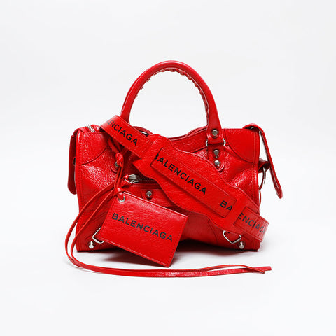 BALENCIAGA Mini City Nano Handbag Red WS20823