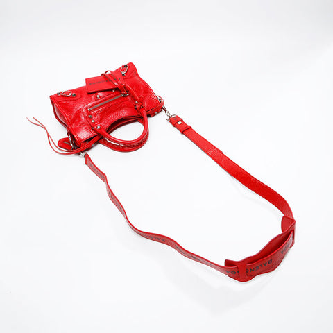 BALENCIAGA Mini City Nano Handbag Red WS20823