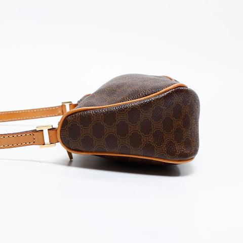 CELINE Macadam PVC Mini Accessory Pouch Handbag Brown WS20824