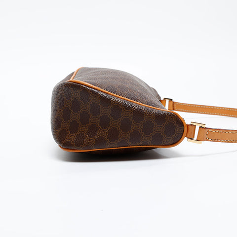 CELINE Macadam PVC Mini Accessory Pouch Handbag Brown WS20824