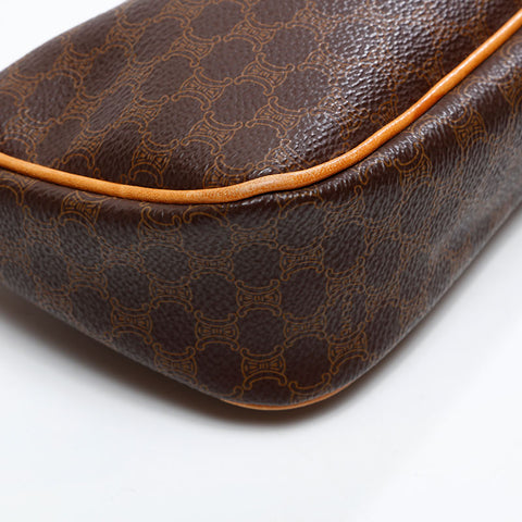 CELINE Macadam PVC Mini Accessory Pouch Handbag Brown WS20824