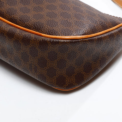 CELINE Macadam PVC Mini Accessory Pouch Handbag Brown WS20824