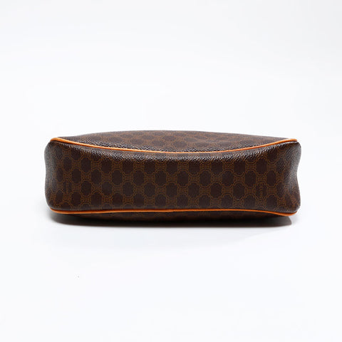 CELINE Macadam PVC Mini Accessory Pouch Handbag Brown WS20824