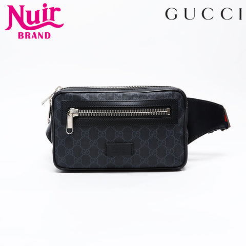 GUCCI GG Supreme PVC Waist bag black WS20826