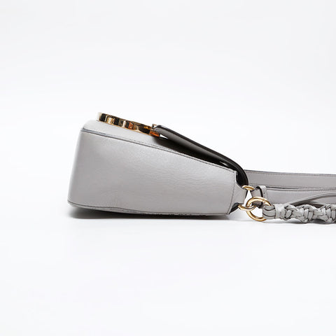 Salvatore Ferragamo Leather Gancini Shoulder Bag gray WS20827