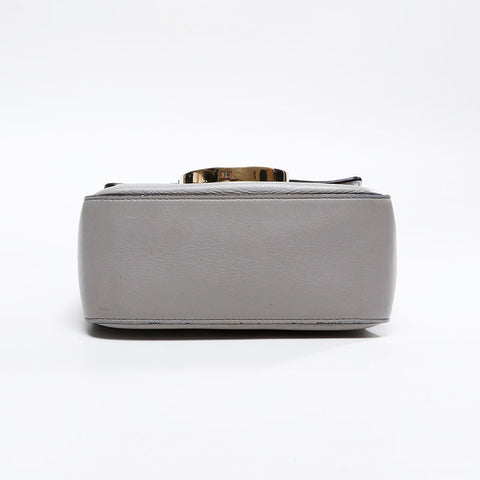 Salvatore Ferragamo Leather Gancini Shoulder Bag gray WS20827