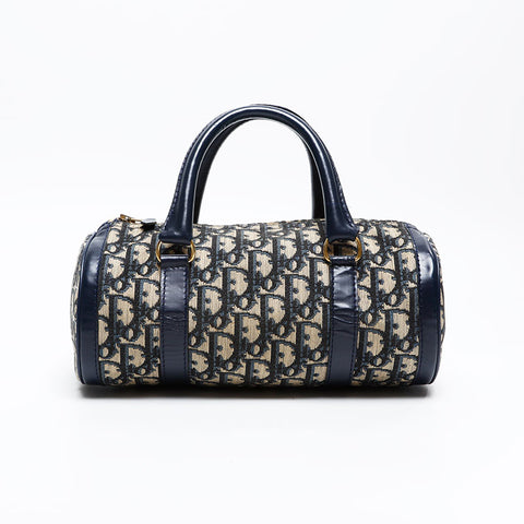 Christian Dior Canvas Mini Trotter Handbag Navy WS20828