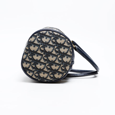 Christian Dior Canvas Mini Trotter Handbag Navy WS20828