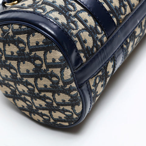 Christian Dior Canvas Mini Trotter Handbag Navy WS20828