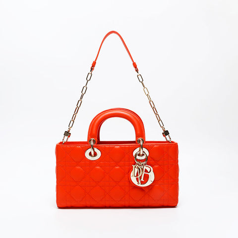 Christian Dior Lady Dior D-JOY Lambskin Handbag Orange WS20831