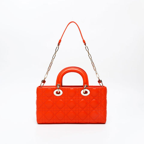 Christian Dior Lady Dior D-JOY Lambskin Handbag Orange WS20831